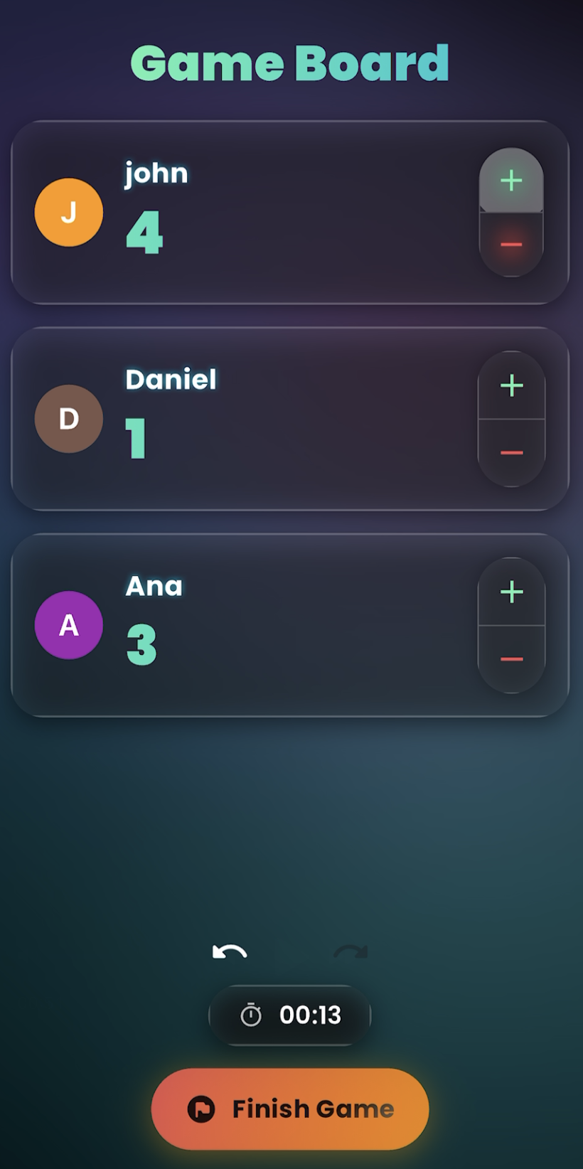 Score Keeper app showcase